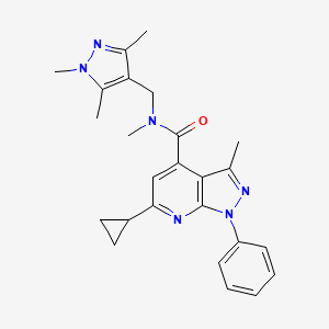 6-cyclopropyl-N,3-dimethyl-1-phenyl-N-[(1,3,5-trimethyl-1H-pyrazol-4-yl)methyl]-1H-pyrazolo[3,4-b]pyridine-4-carboxamide