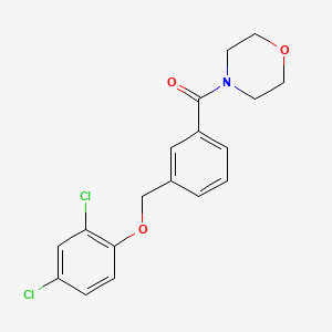 {3-[(2,4-Dichlorophenoxy)methyl]phenyl}(morpholin-4-yl)methanone