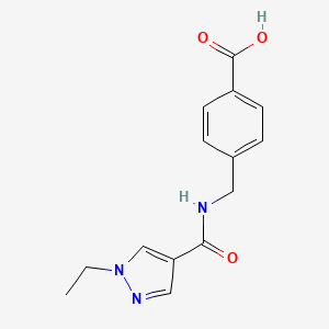 molecular formula C14H15N3O3 B10959162 4-({[(1-ethyl-1H-pyrazol-4-yl)carbonyl]amino}methyl)benzoic acid 