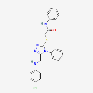 2-((5-(((4-Chlorophenyl)amino)methyl)-4-phenyl-4H-1,2,4-triazol-3-yl)thio)-N-phenylacetamide