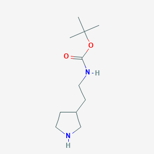 molecular formula C11H22N2O2 B109592 叔丁基(2-(吡咯烷-3-基)乙基)氨基甲酸酯 CAS No. 169750-93-0