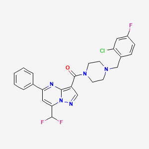 [4-(2-Chloro-4-fluorobenzyl)piperazin-1-yl][7-(difluoromethyl)-5-phenylpyrazolo[1,5-a]pyrimidin-3-yl]methanone