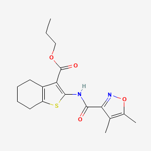 Propyl 2-{[(4,5-dimethyl-1,2-oxazol-3-yl)carbonyl]amino}-4,5,6,7-tetrahydro-1-benzothiophene-3-carboxylate