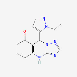 9-(1-ethyl-1H-pyrazol-5-yl)-5,6,7,9-tetrahydro[1,2,4]triazolo[5,1-b]quinazolin-8(4H)-one