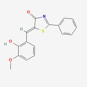 5-(2-hydroxy-3-methoxybenzylidene)-2-phenylthiazol-4(5H)-one