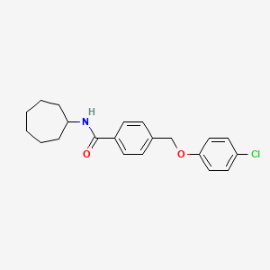 4-[(4-chlorophenoxy)methyl]-N-cycloheptylbenzamide