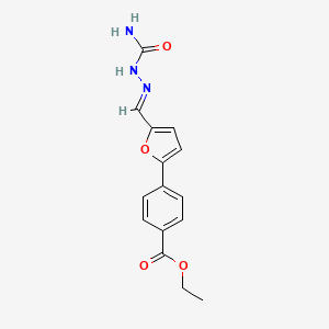 molecular formula C15H15N3O4 B10959275 ethyl 4-{5-[(E)-(2-carbamoylhydrazinylidene)methyl]furan-2-yl}benzoate 