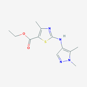 ethyl 2-[(1,5-dimethyl-1H-pyrazol-4-yl)amino]-4-methyl-1,3-thiazole-5-carboxylate