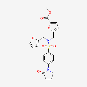 Methyl 5-{[(furan-2-ylmethyl){[4-(2-oxopyrrolidin-1-yl)phenyl]sulfonyl}amino]methyl}furan-2-carboxylate