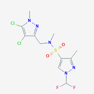 N-[(4,5-dichloro-1-methyl-1H-pyrazol-3-yl)methyl]-1-(difluoromethyl)-N,3-dimethyl-1H-pyrazole-4-sulfonamide