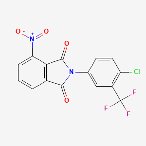 molecular formula C15H6ClF3N2O4 B10959339 2-[4-chloro-3-(trifluoromethyl)phenyl]-4-nitro-1H-isoindole-1,3(2H)-dione 