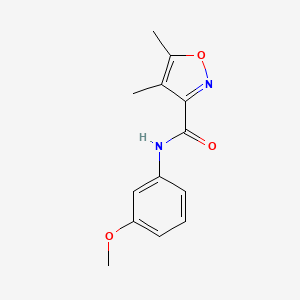 molecular formula C13H14N2O3 B10959354 N-(3-methoxyphenyl)-4,5-dimethyl-1,2-oxazole-3-carboxamide 