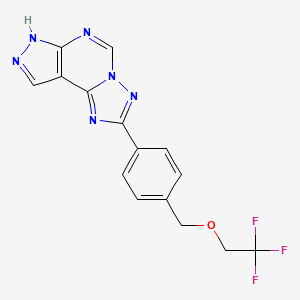 2-{4-[(2,2,2-trifluoroethoxy)methyl]phenyl}-7H-pyrazolo[4,3-e][1,2,4]triazolo[1,5-c]pyrimidine