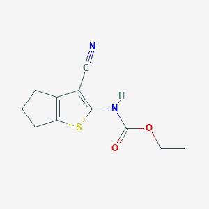 molecular formula C11H12N2O2S B10959384 ethyl N-(3-cyano-5,6-dihydro-4H-cyclopenta[b]thiophen-2-yl)carbamate 