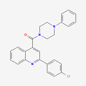 molecular formula C26H22ClN3O B10959407 [2-(4-Chlorophenyl)quinolin-4-yl](4-phenylpiperazin-1-yl)methanone 