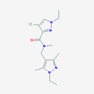 4-chloro-1-ethyl-N-[(1-ethyl-3,5-dimethyl-1H-pyrazol-4-yl)methyl]-N-methyl-1H-pyrazole-3-carboxamide