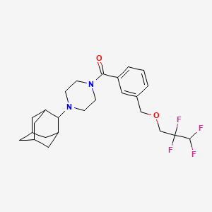 molecular formula C25H32F4N2O2 B10959417 [4-(2-Adamantyl)piperazino]{3-[(2,2,3,3-tetrafluoropropoxy)methyl]phenyl}methanone 