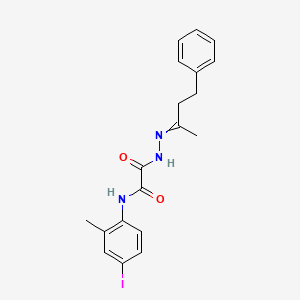 N-(4-iodo-2-methylphenyl)-2-oxo-2-[2-(4-phenylbutan-2-ylidene)hydrazinyl]acetamide