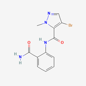 4-bromo-N-(2-carbamoylphenyl)-1-methyl-1H-pyrazole-5-carboxamide