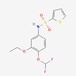 N-[4-(difluoromethoxy)-3-ethoxyphenyl]thiophene-2-sulfonamide