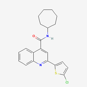 2-(5-chlorothiophen-2-yl)-N-cycloheptylquinoline-4-carboxamide