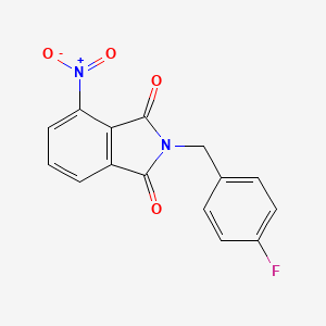 molecular formula C15H9FN2O4 B10959471 2-(4-fluorobenzyl)-4-nitro-1H-isoindole-1,3(2H)-dione 