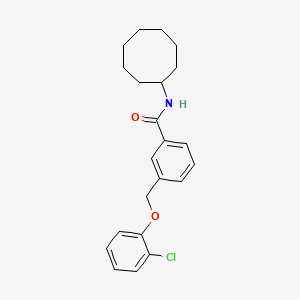 molecular formula C22H26ClNO2 B10959478 3-[(2-chlorophenoxy)methyl]-N-cyclooctylbenzamide 