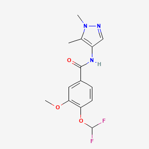 4-(difluoromethoxy)-N-(1,5-dimethyl-1H-pyrazol-4-yl)-3-methoxybenzamide