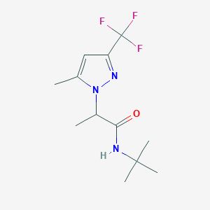 N-tert-butyl-2-[5-methyl-3-(trifluoromethyl)-1H-pyrazol-1-yl]propanamide