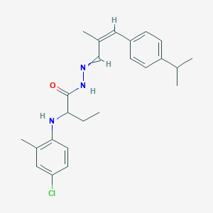 molecular formula C24H30ClN3O B10959579 2-[(4-chloro-2-methylphenyl)amino]-N'-{(2Z)-2-methyl-3-[4-(propan-2-yl)phenyl]prop-2-en-1-ylidene}butanehydrazide 