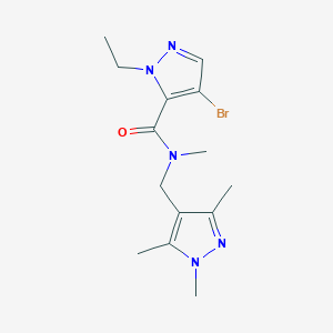 4-bromo-1-ethyl-N-methyl-N-[(1,3,5-trimethyl-1H-pyrazol-4-yl)methyl]-1H-pyrazole-5-carboxamide