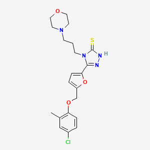 5-{5-[(4-chloro-2-methylphenoxy)methyl]furan-2-yl}-4-[3-(morpholin-4-yl)propyl]-4H-1,2,4-triazole-3-thiol