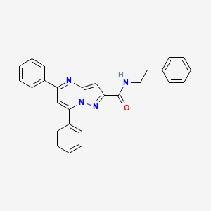 N-phenethyl-5,7-diphenylpyrazolo[1,5-a]pyrimidine-2-carboxamide