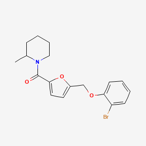 {5-[(2-Bromophenoxy)methyl]furan-2-yl}(2-methylpiperidin-1-yl)methanone