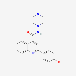 molecular formula C22H24N4O2 B10959634 2-(4-methoxyphenyl)-N-(4-methylpiperazin-1-yl)quinoline-4-carboxamide 