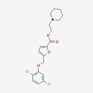 2-(Piperidin-1-yl)ethyl 5-[(2,5-dichlorophenoxy)methyl]furan-2-carboxylate