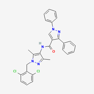 N-[1-(2,6-dichlorobenzyl)-3,5-dimethyl-1H-pyrazol-4-yl]-1,3-diphenyl-1H-pyrazole-4-carboxamide