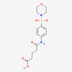 molecular formula C15H20N2O6S B10959659 5-{[4-(Morpholin-4-ylsulfonyl)phenyl]amino}-5-oxopentanoic acid 