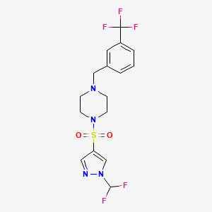 1-{[1-(difluoromethyl)-1H-pyrazol-4-yl]sulfonyl}-4-[3-(trifluoromethyl)benzyl]piperazine