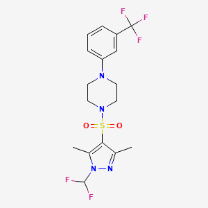 1-{[1-(difluoromethyl)-3,5-dimethyl-1H-pyrazol-4-yl]sulfonyl}-4-[3-(trifluoromethyl)phenyl]piperazine