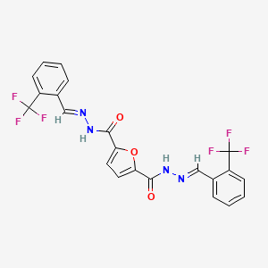 N'~2~,N'~5~-bis{(E)-[2-(trifluoromethyl)phenyl]methylidene}furan-2,5-dicarbohydrazide