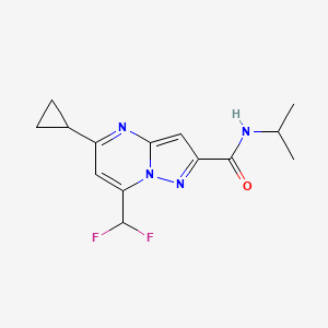 5-cyclopropyl-7-(difluoromethyl)-N-(propan-2-yl)pyrazolo[1,5-a]pyrimidine-2-carboxamide