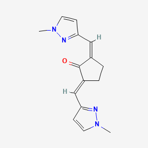 (2Z,5E)-2,5-bis[(1-methyl-1H-pyrazol-3-yl)methylidene]cyclopentanone