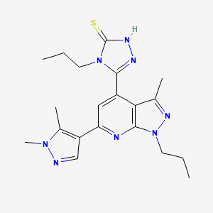 5-[6-(1,5-dimethyl-1H-pyrazol-4-yl)-3-methyl-1-propyl-1H-pyrazolo[3,4-b]pyridin-4-yl]-4-propyl-4H-1,2,4-triazole-3-thiol