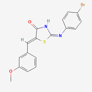 molecular formula C17H13BrN2O2S B10959804 (5Z)-2-(4-bromoanilino)-5-[(3-methoxyphenyl)methylidene]-1,3-thiazol-4-one 