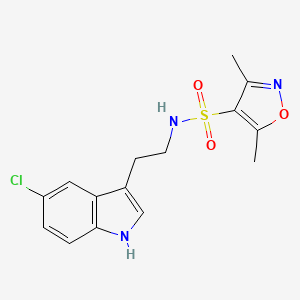 molecular formula C15H16ClN3O3S B10959818 N-[2-(5-chloro-1H-indol-3-yl)ethyl]-3,5-dimethyl-1,2-oxazole-4-sulfonamide 