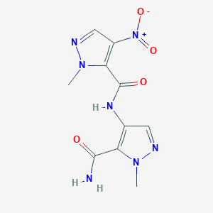 N-(5-carbamoyl-1-methyl-1H-pyrazol-4-yl)-1-methyl-4-nitro-1H-pyrazole-5-carboxamide