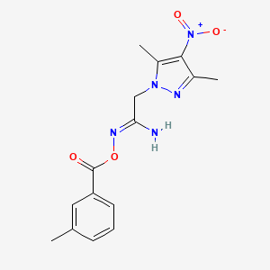 (1Z)-2-(3,5-dimethyl-4-nitro-1H-pyrazol-1-yl)-N'-{[(3-methylphenyl)carbonyl]oxy}ethanimidamide