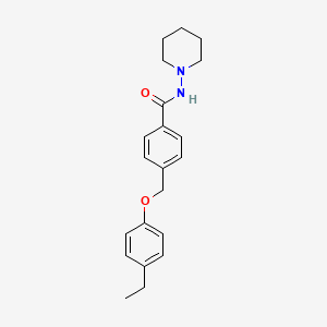 molecular formula C21H26N2O2 B10959908 4-[(4-ethylphenoxy)methyl]-N-(piperidin-1-yl)benzamide 