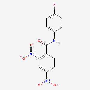 molecular formula C13H8FN3O5 B10959949 N-(4-fluorophenyl)-2,4-dinitrobenzamide 